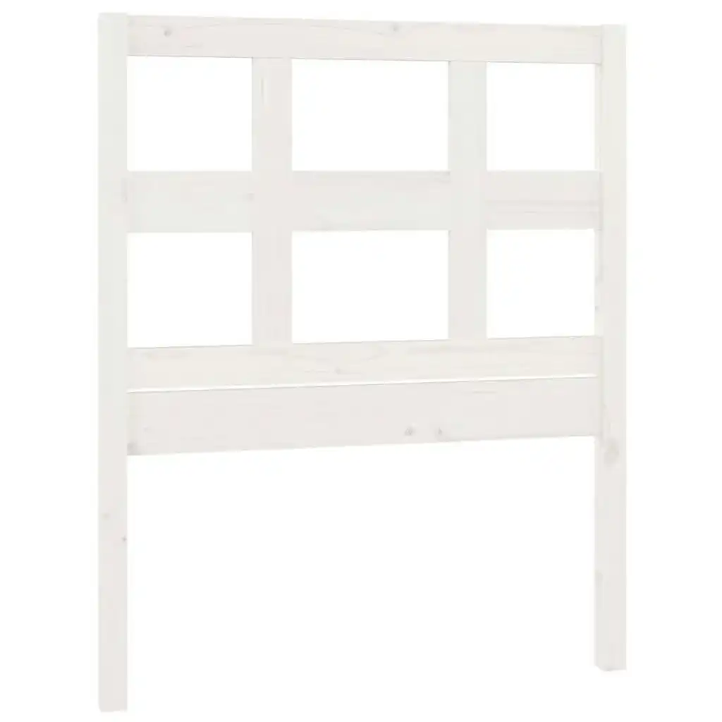 Bed Headboard White 95.5x4x100 cm Solid Wood Pine 818901