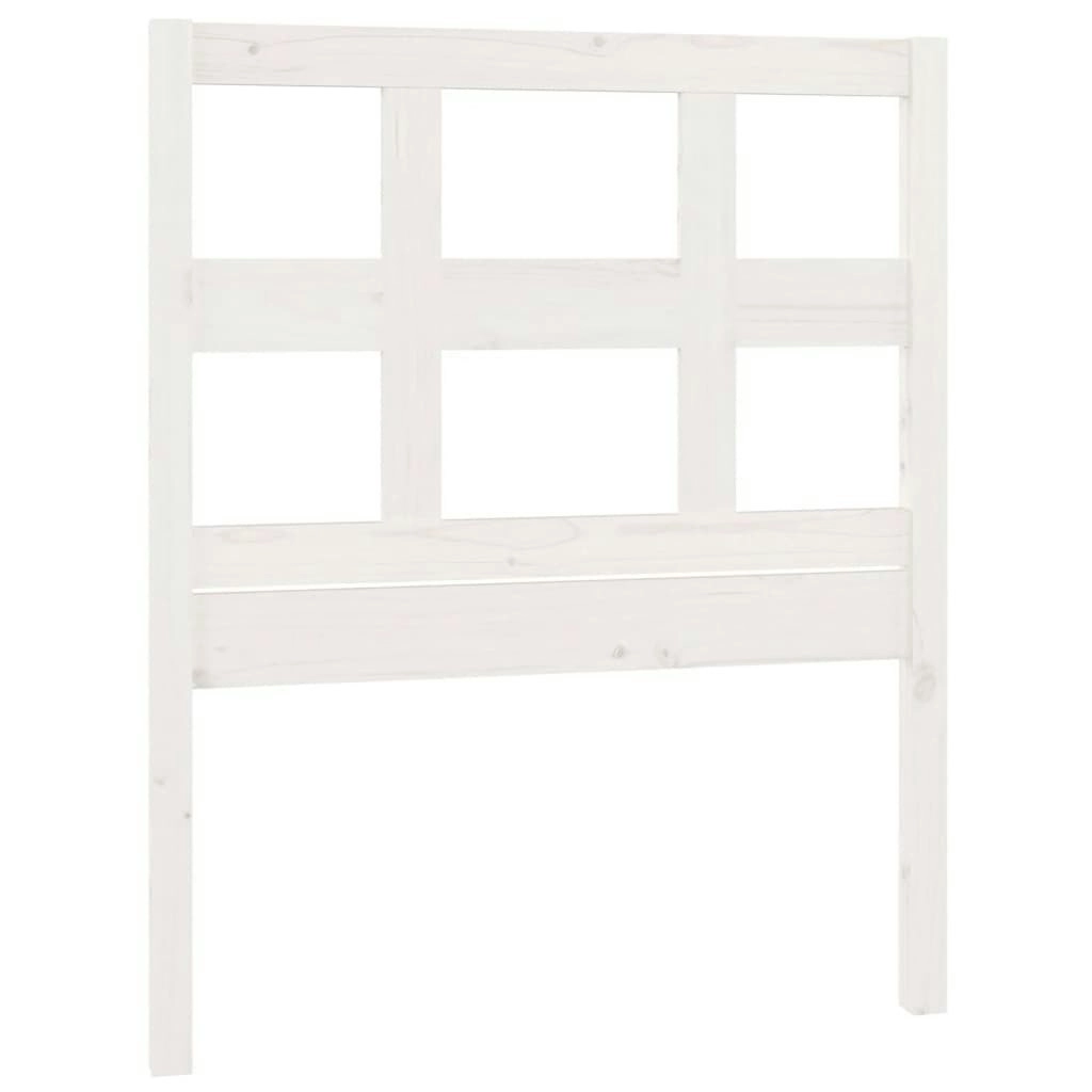 Bed Headboard White 95.5 cm Solid Wood Pine 818901