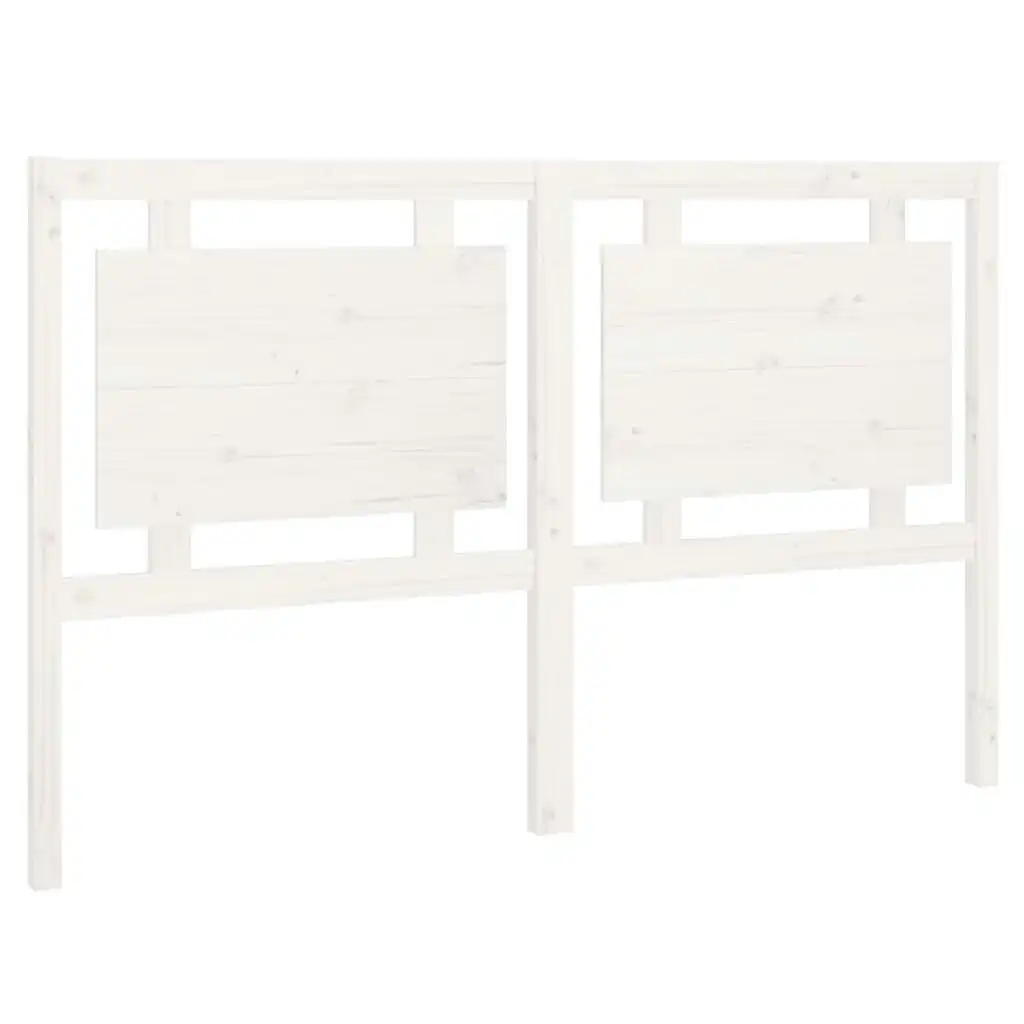 Bed Headboard White 155.5x4x100 cm Solid Wood Pine 817946