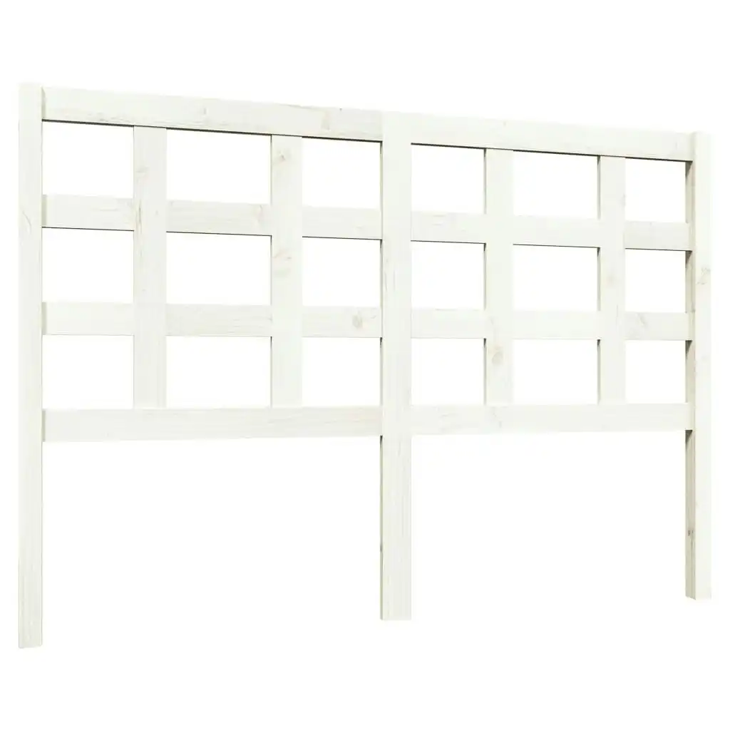 Bed Headboard White 140.5x4x100 cm Solid Wood Pine 817886