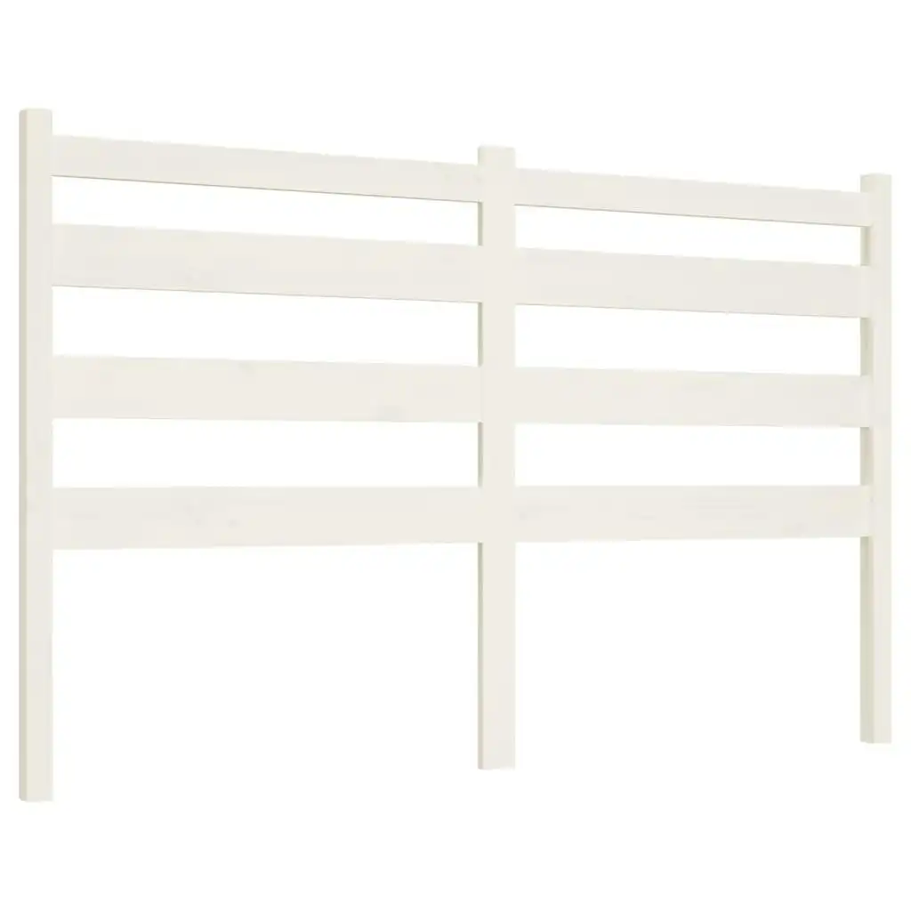 Bed Headboard White 186x4x100 cm Solid Wood Pine 818436