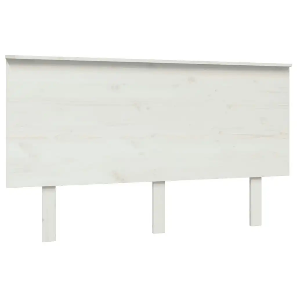 Bed Headboard White 184x6x82.5 cm Solid Wood Pine 819186