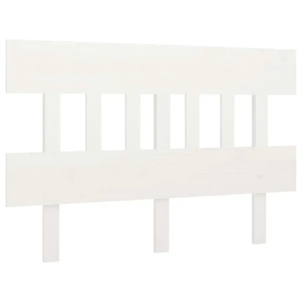 Bed Headboard White 153.5x3x81 cm Solid Wood Pine 819126