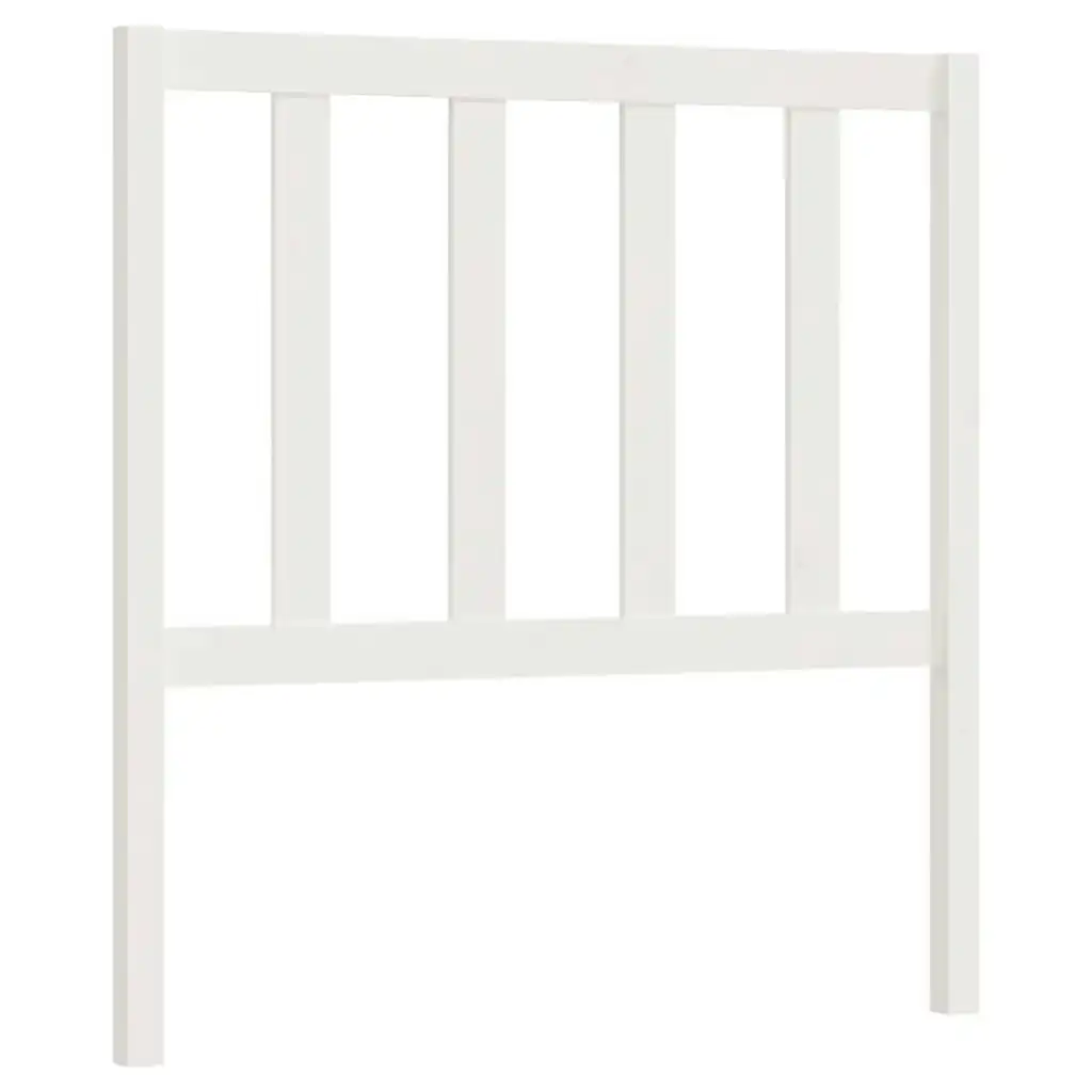 Bed Headboard White 96x4x100 cm Solid Wood Pine 817721