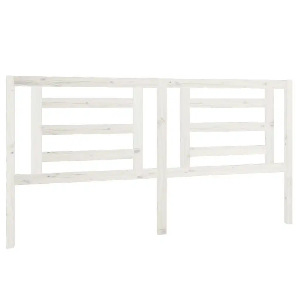 Bed Headboard White 186x4x100 cm Solid Wood Pine 818836