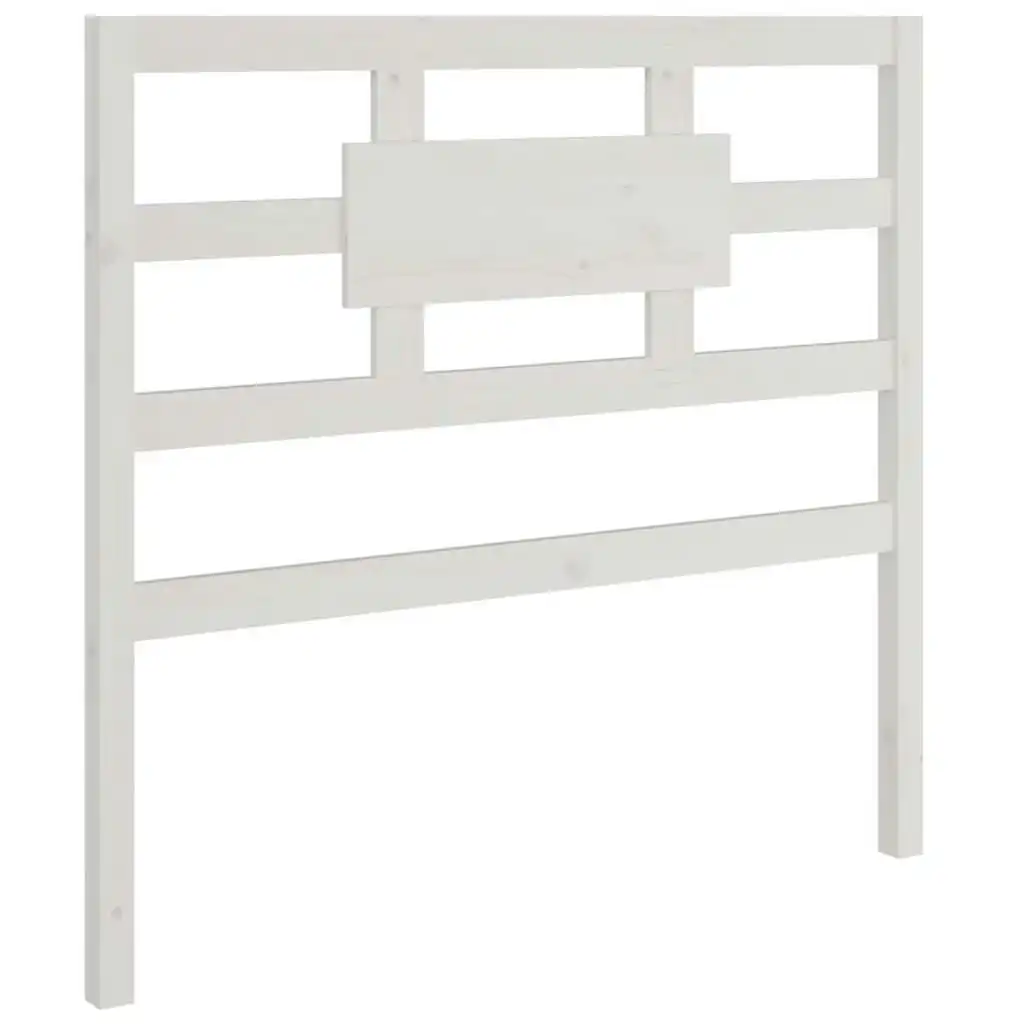 Bed Headboard White 95.5x4x100 cm Solid Wood Pine 818021