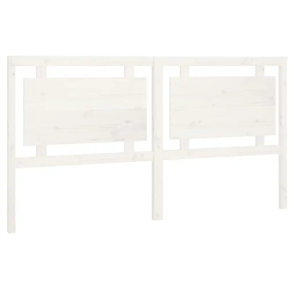 Bed Headboard White 185.5x4x100 cm Solid Wood Pine 817956