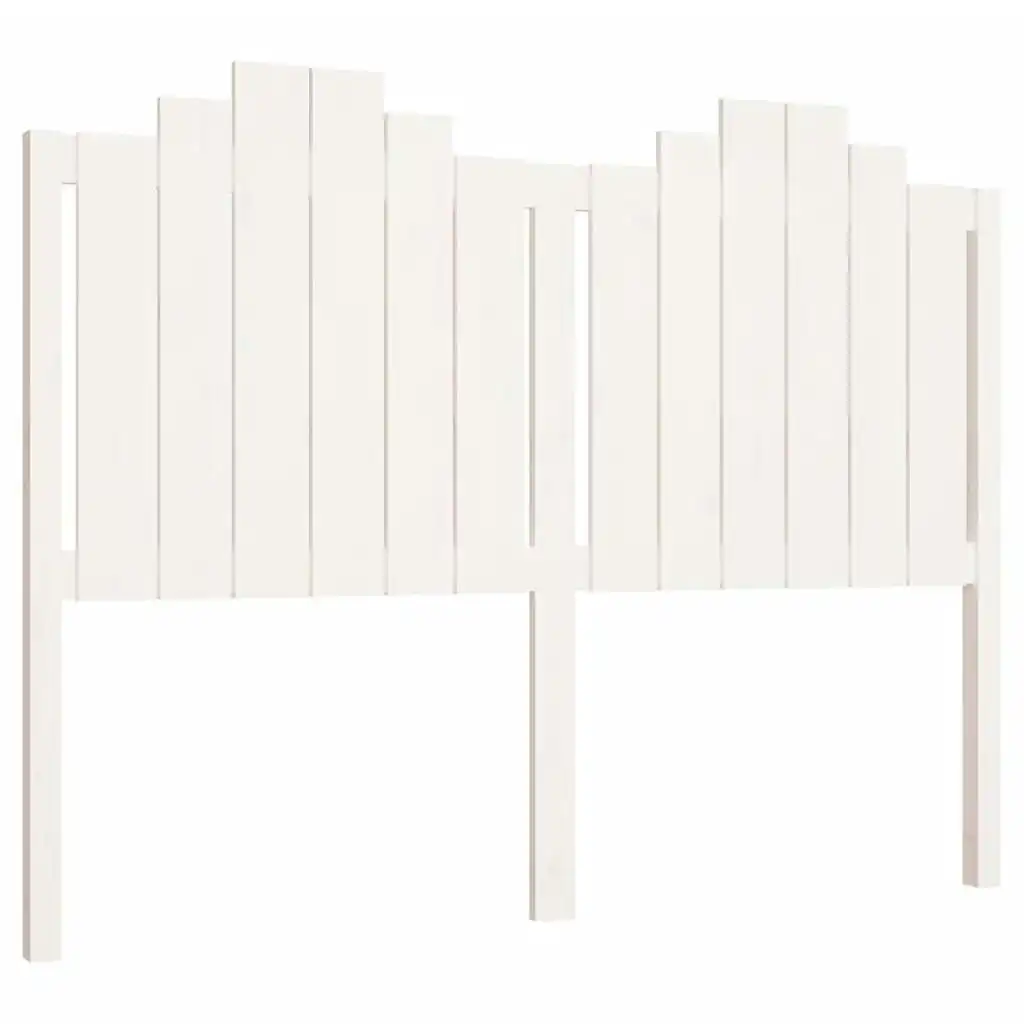 Bed Headboard White 141x4x110 cm Solid Wood Pine 818466