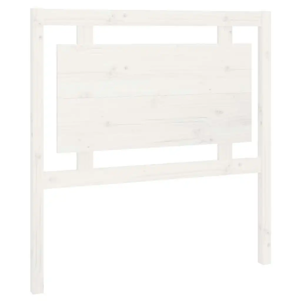 Bed Headboard White 95.5x4x100 cm Solid Wood Pine 817921