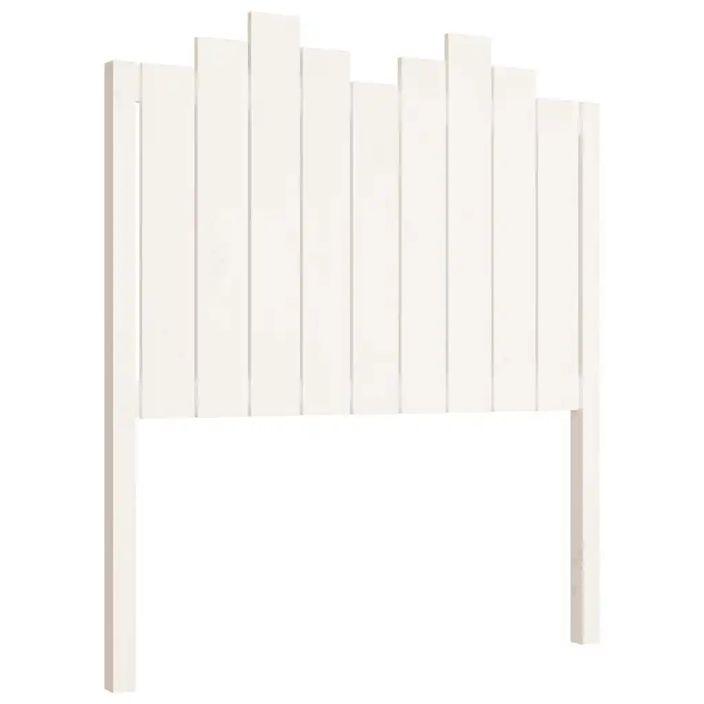 Bed Headboard White 96x4x110 cm Solid Wood Pine 818451