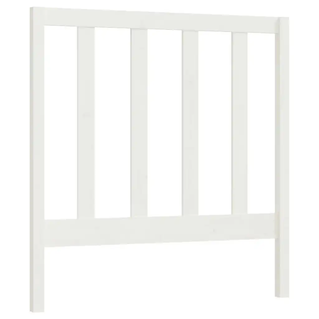 Bed Headboard White 96x4x100 cm Solid Wood Pine 817671