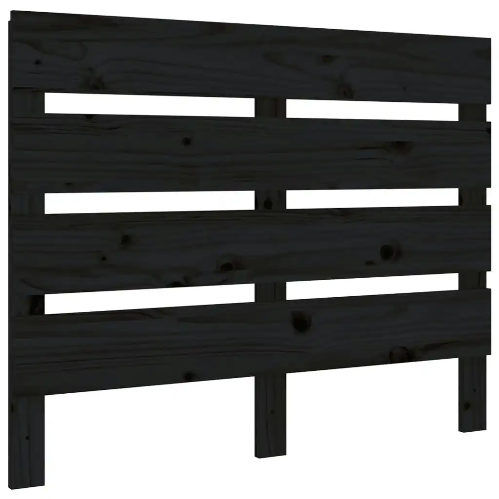 Headboard Black 75x3x80 cm Solid Wood Pine 821371