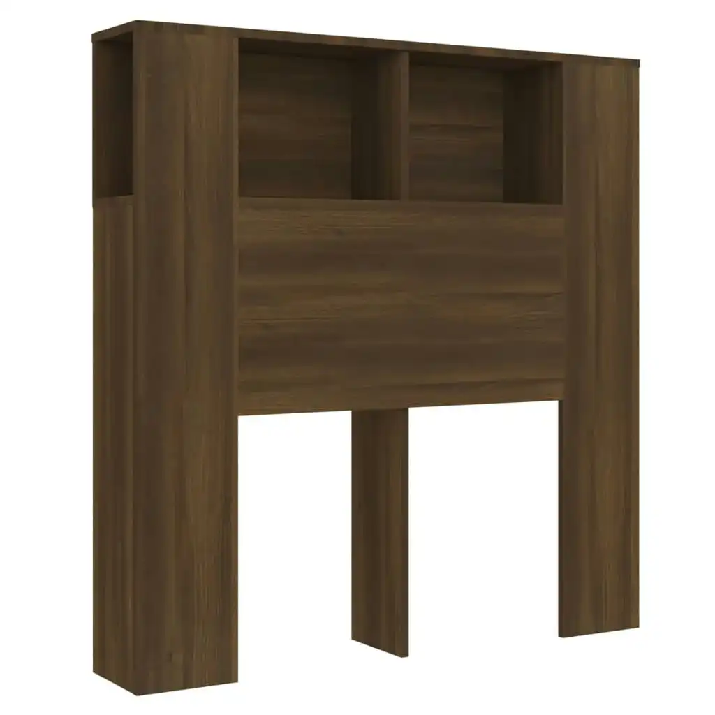 Headboard Cabinet Brown Oak 100x18.5x104.5 cm 817266