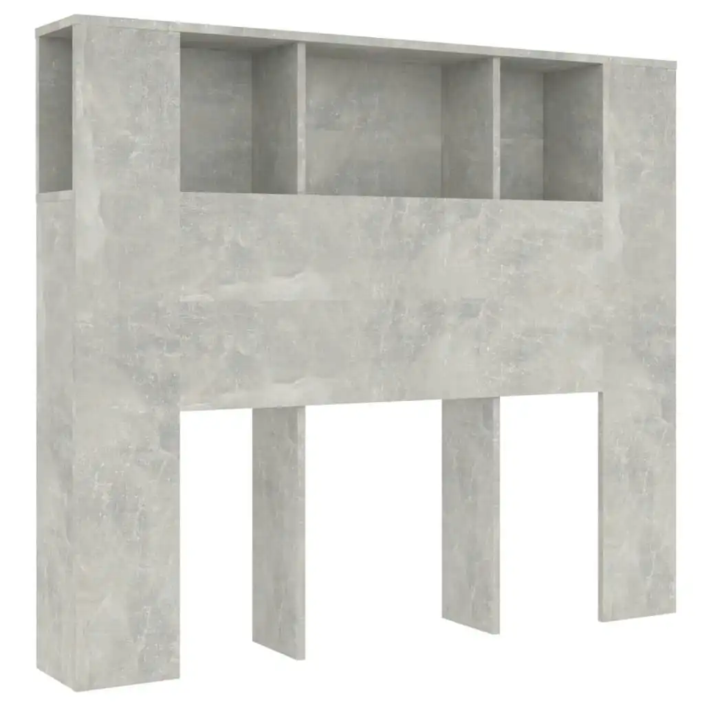 Headboard Cabinet Concrete Grey 120x18.5x102.5 cm 811920