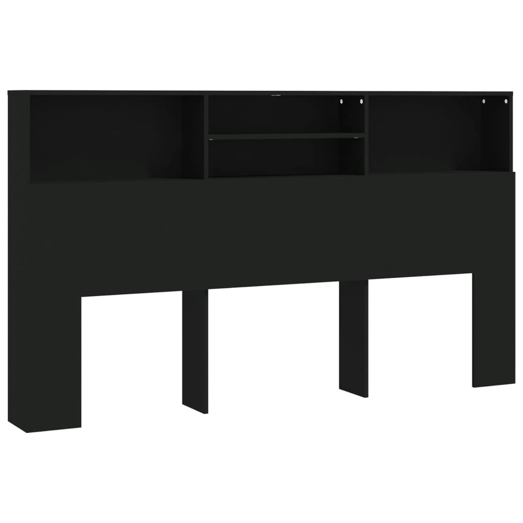 Headboard Cabinet Black 180 cm 811881