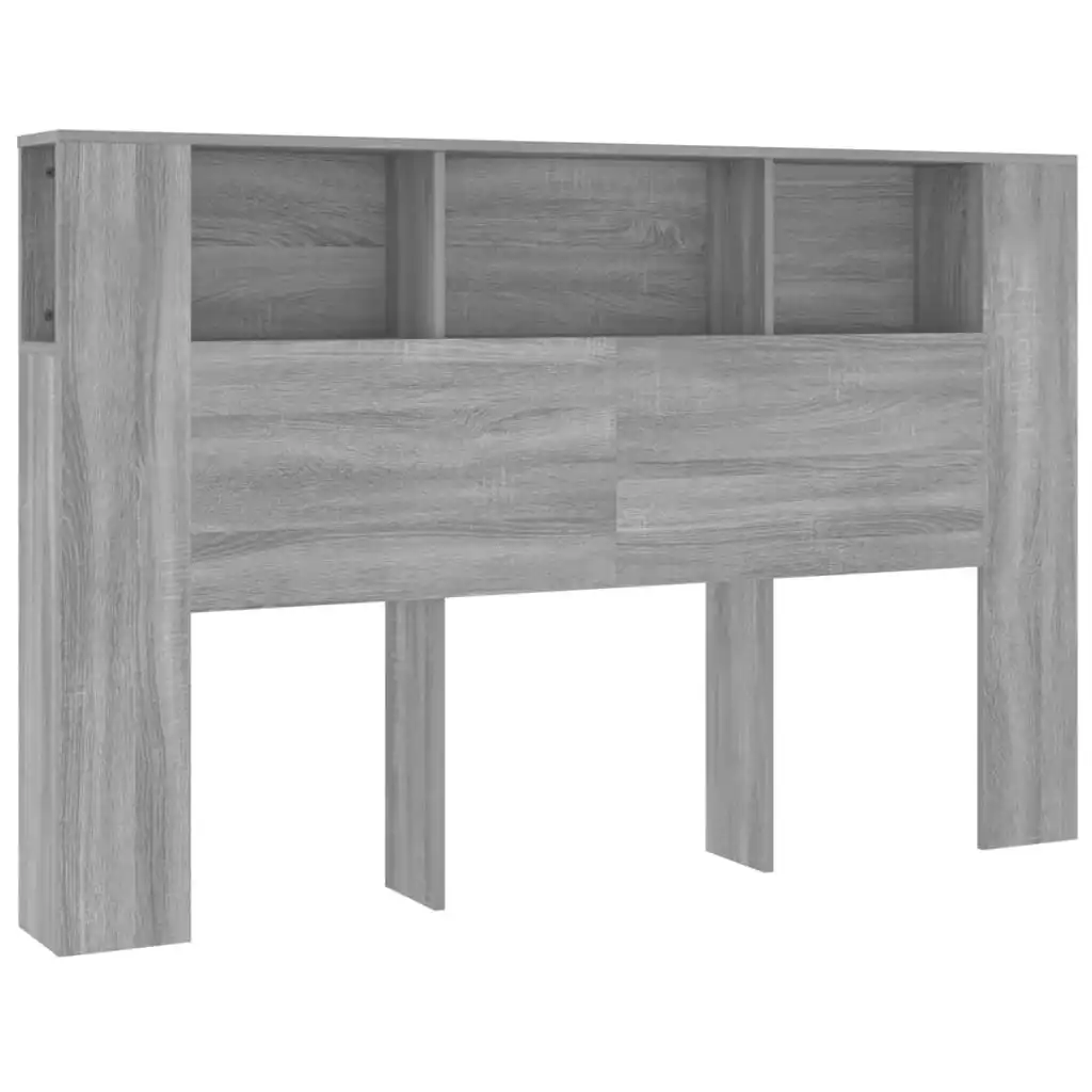 Headboard Cabinet Grey Sonoma 160x18.5x104.5 cm 817274