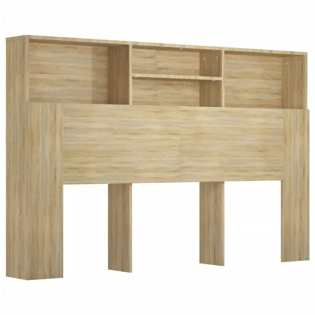 Headboard Cabinet Sonoma Oak 160x19x103.5 cm 811874