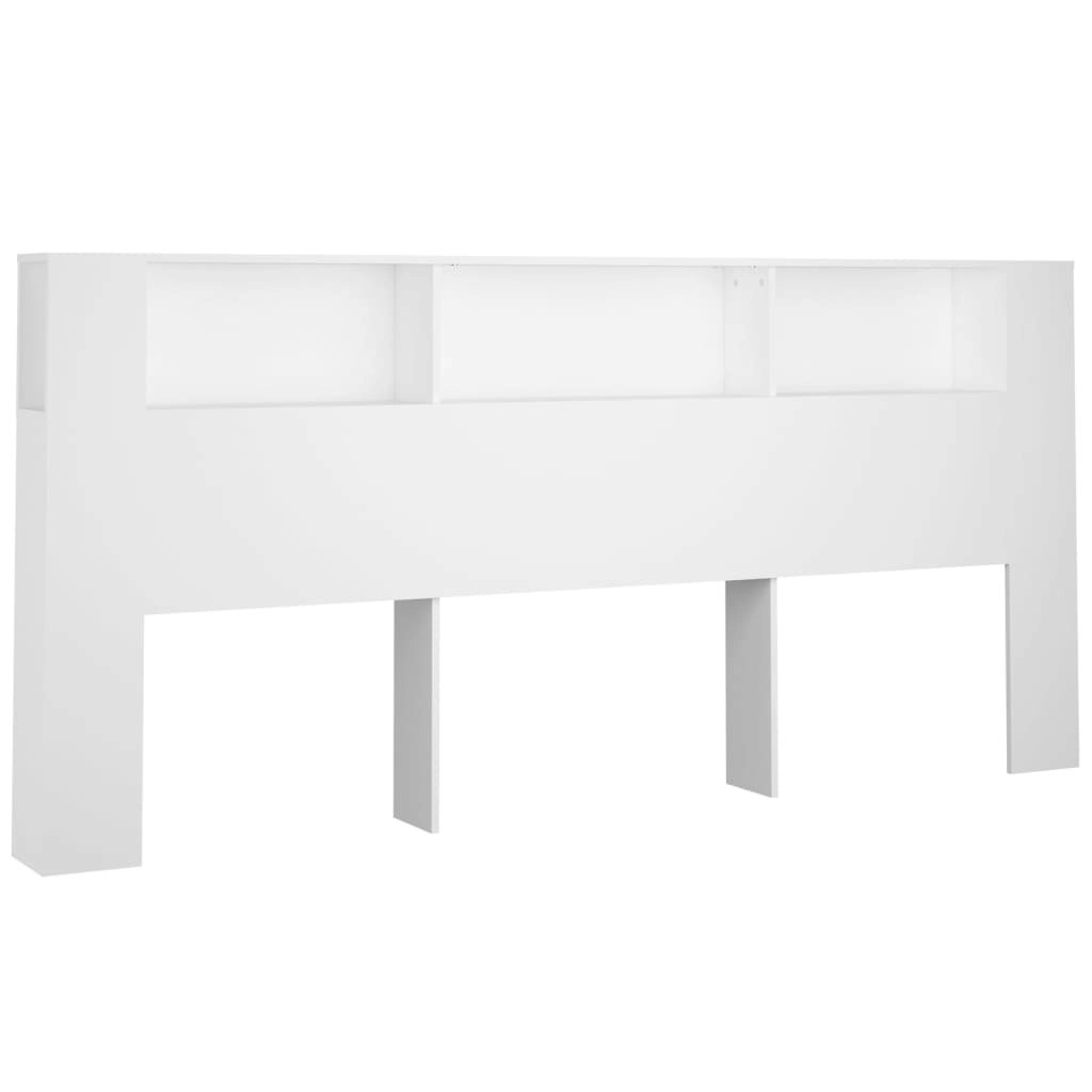 Headboard Cabinet White 220x18.5x104.5 cm 811961