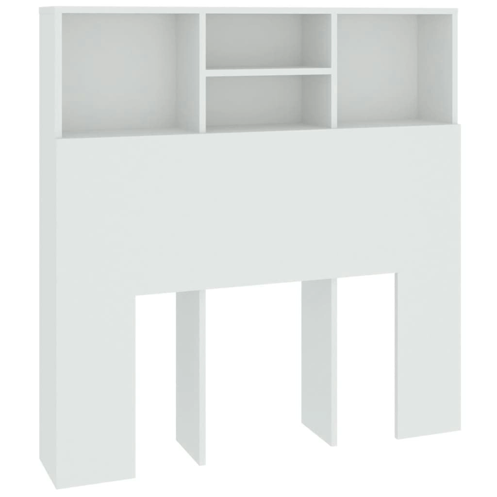 Headboard Cabinet White 100x19x103.5 cm 811844