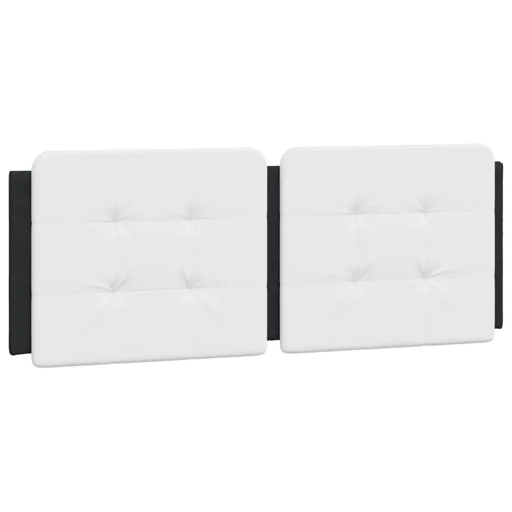 Headboard Cushion Black and White 137 cm Faux Leather 3207711