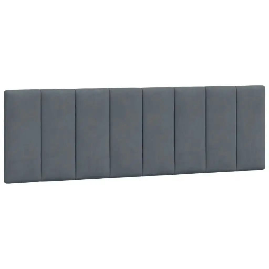 Headboard Cushion Dark Grey 152 cm Velvet 374696