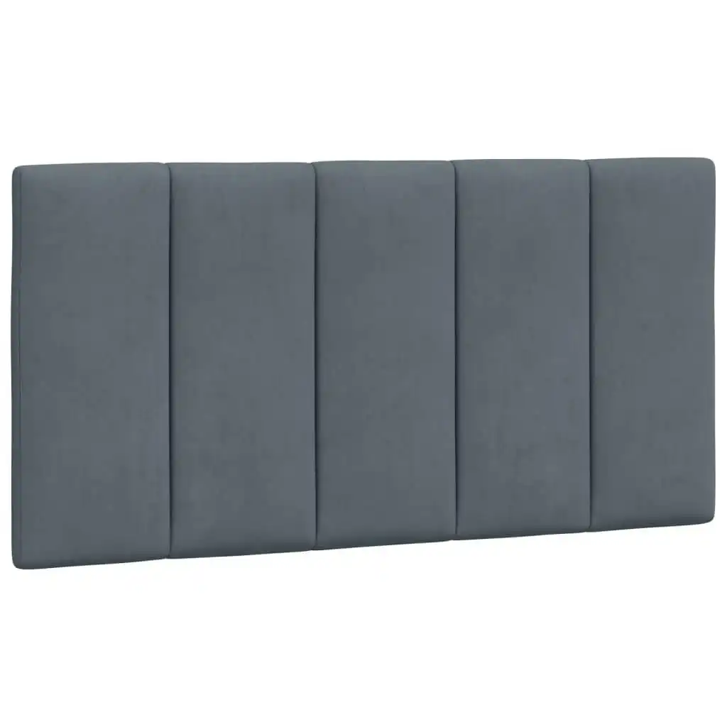 Headboard Cushion Dark Grey 107 cm Velvet 374700