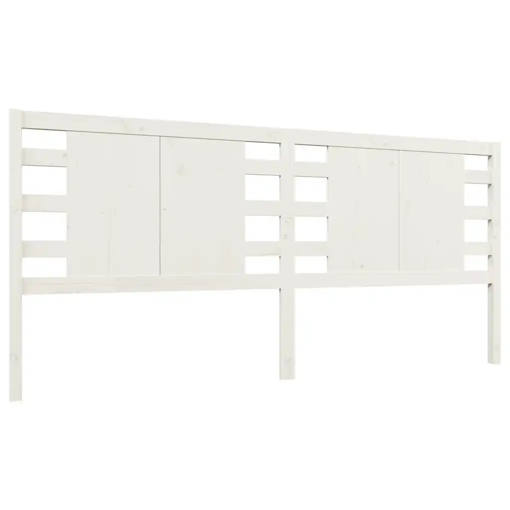 Headboard White 141x4x100 cm Solid Wood Pine 818766