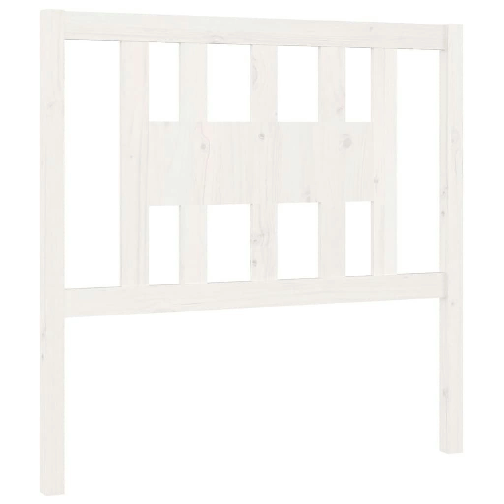 Headboard White 96x4x100 cm Solid Wood Pine 818651