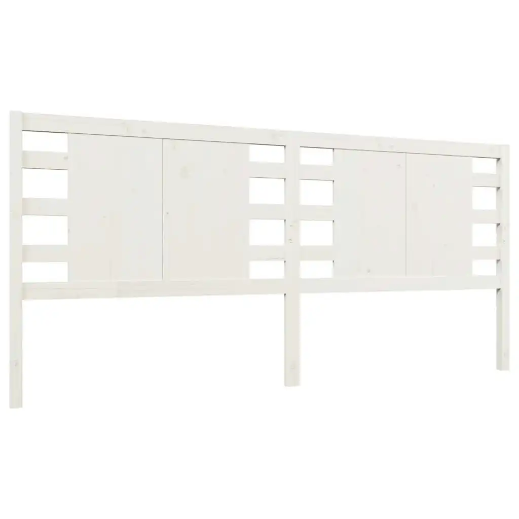 Headboard White 186x4x100 cm Solid Wood Pine 818786