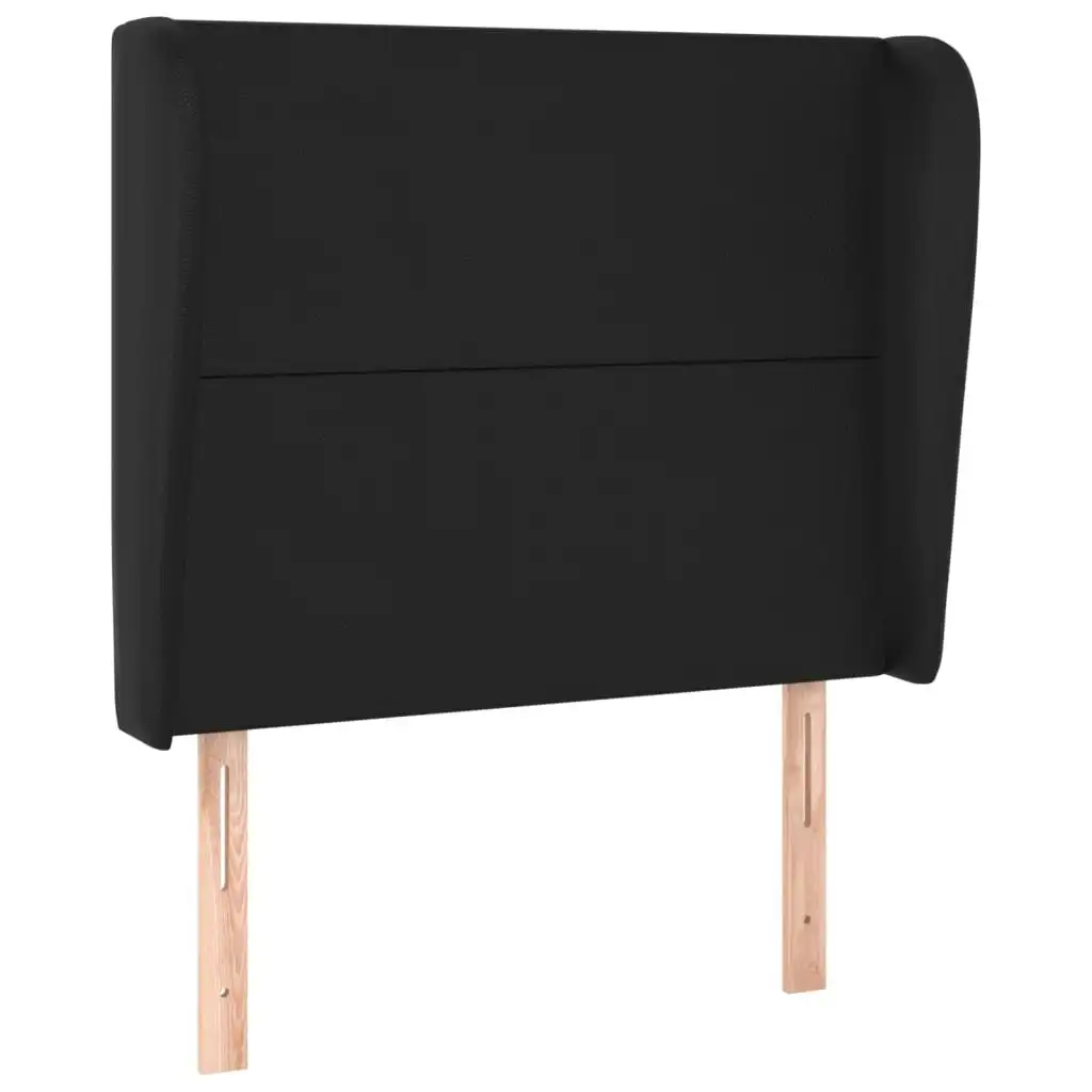 Headboard with Ears Black 83x23x118/128 cm Faux Leather 3117748