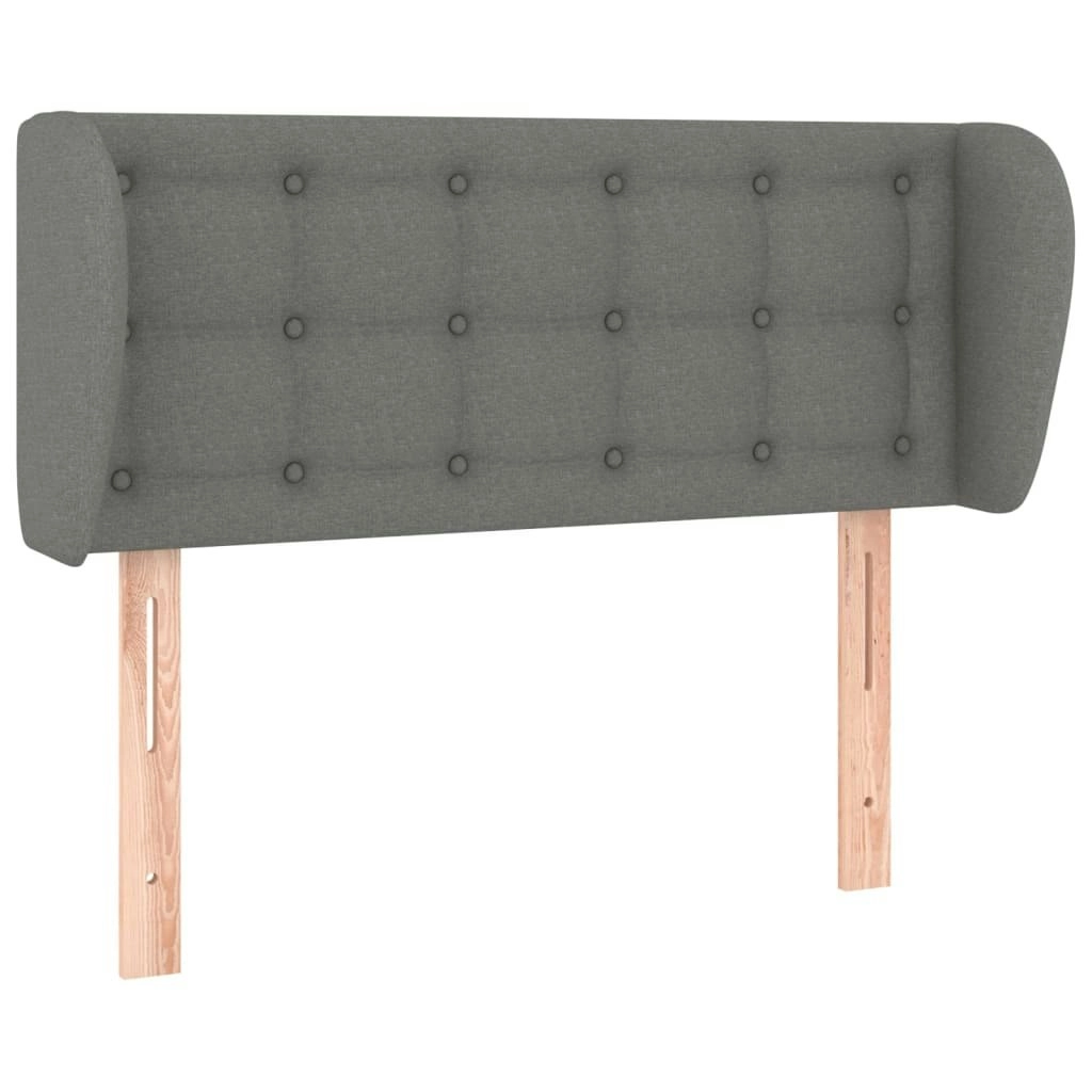 Headboard with Ears Dark Grey 103 cm Fabric 3117569