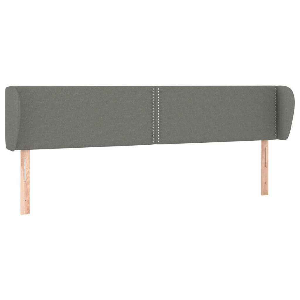 Headboard with Ears Dark Grey 163x23x78/88 cm Fabric 3117011