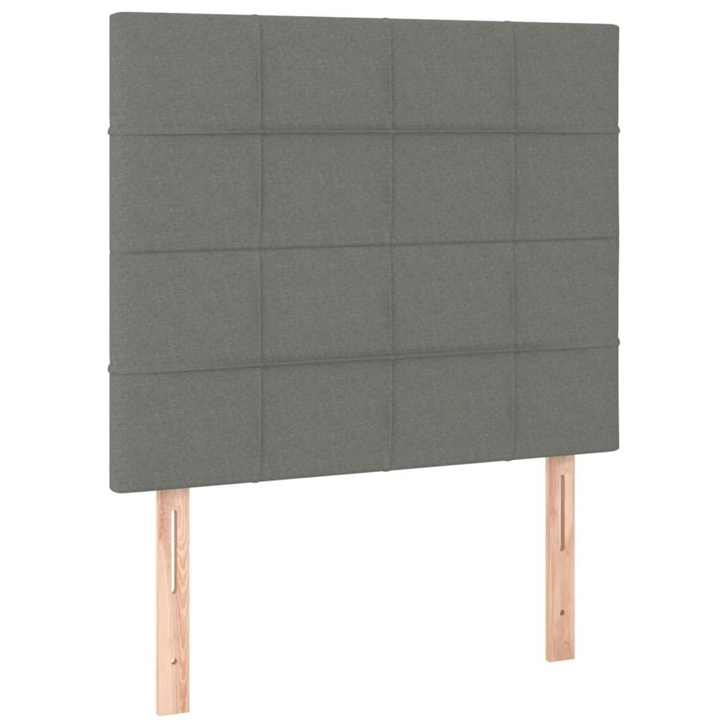 Headboards 2 pcs Dark Grey 100x5x78/88 cm Fabric 3116323