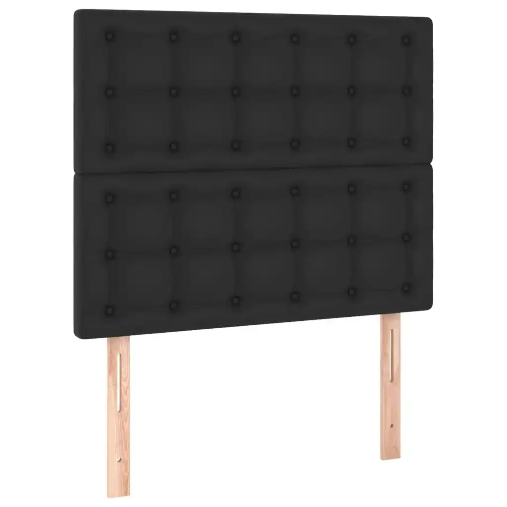 Headboards 2 pcs Black 100x5x78/88 cm Faux Leather 3116416