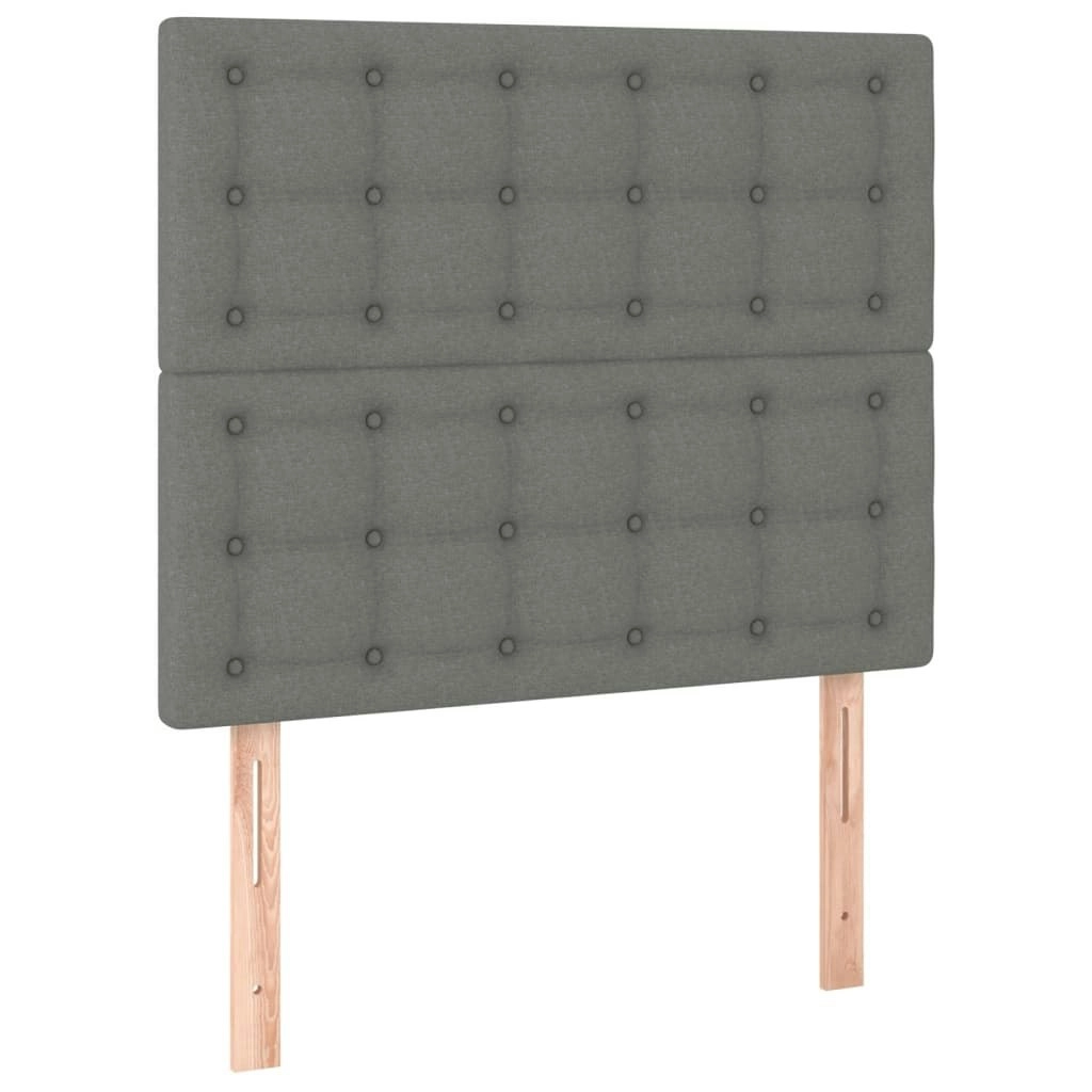 Headboards 2 pcs Dark Grey 80x5x78/88 cm Fabric 3116741