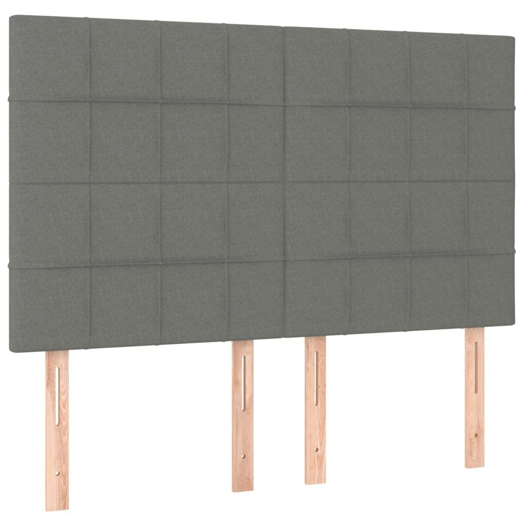 Headboards 4 pcs Dark Grey 72x5x78/88 cm Fabric 3116331