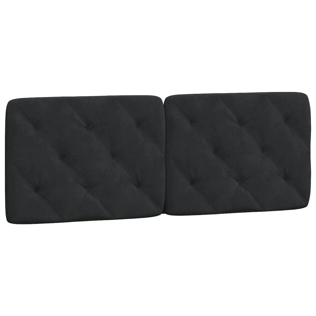 Headboard Cushion Black 137 cm Velvet 374726