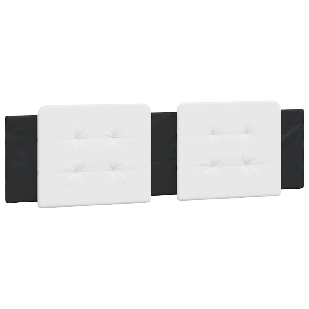 Headboard Cushion White and Black 180 cm Faux Leather 374878