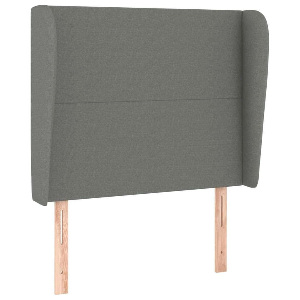 Headboard with Ears Dark Grey 103 cm Fabric 3117667