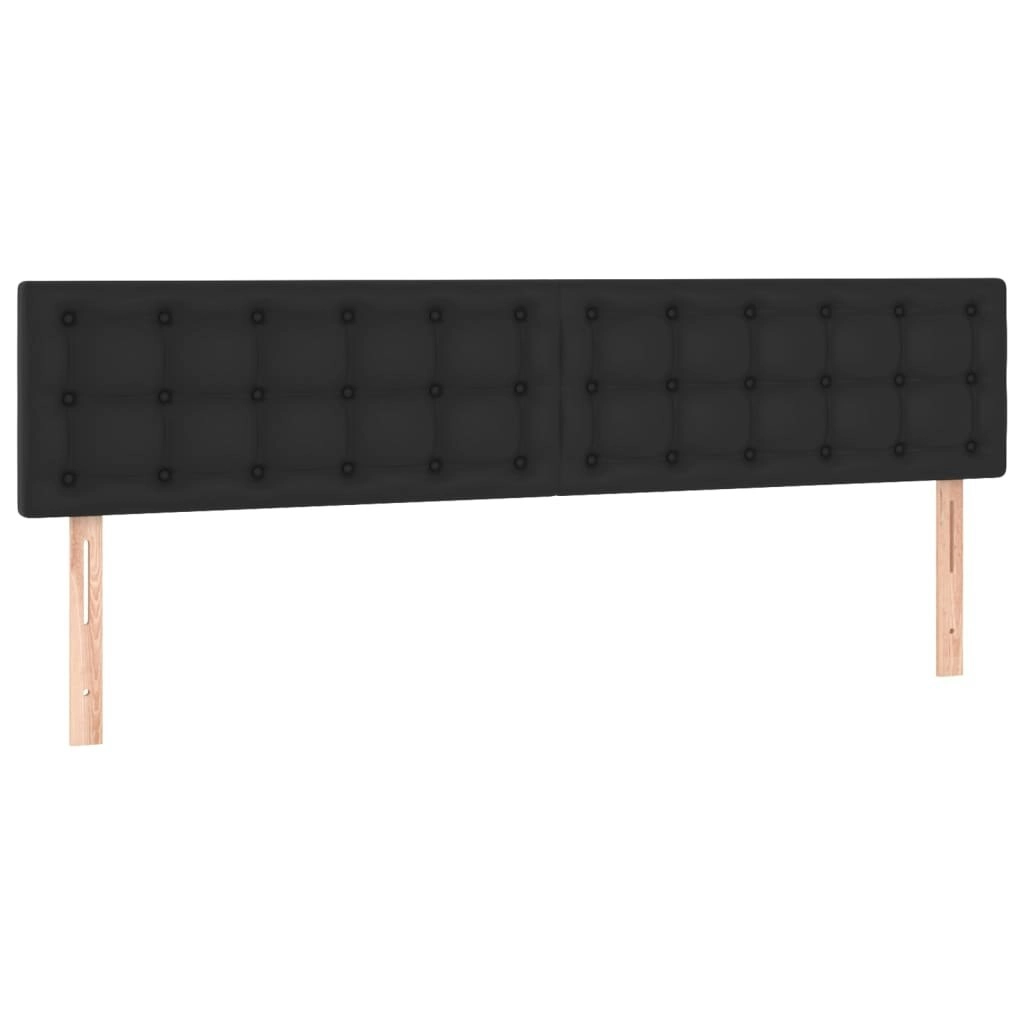 Headboards 2 pcs Black 80x5x78/88 cm Faux Leather 346484