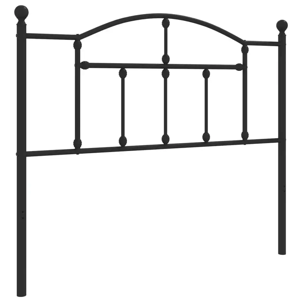 Metal Headboard Black 107 cm 353469