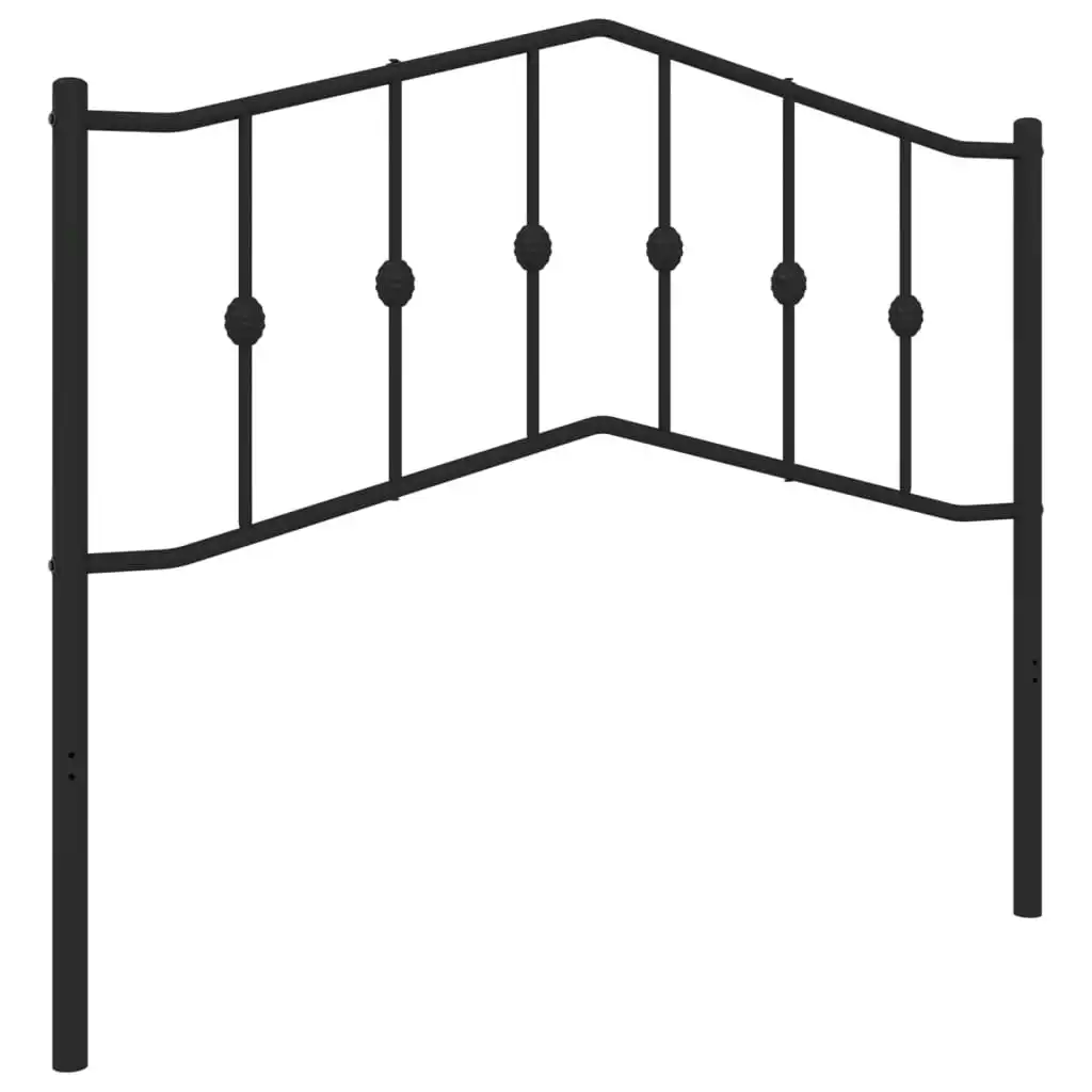 Metal Headboard Black 107 cm 373819