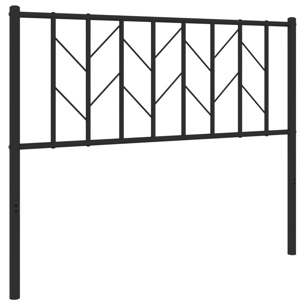 Metal Headboard Black 107 cm 374467