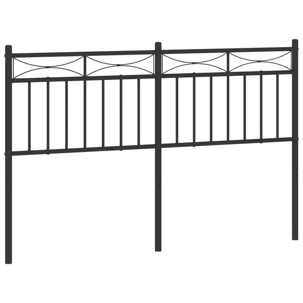 Metal Headboard Black 137 cm 373723