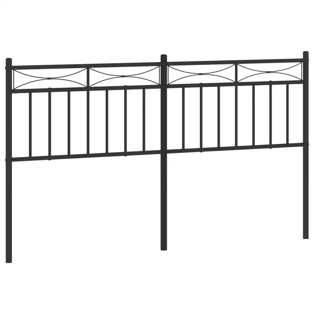 Metal Headboard Black 152 cm 373725