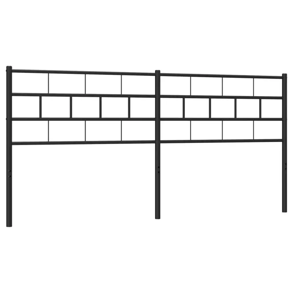 Metal Headboard Black 183 cm 355695