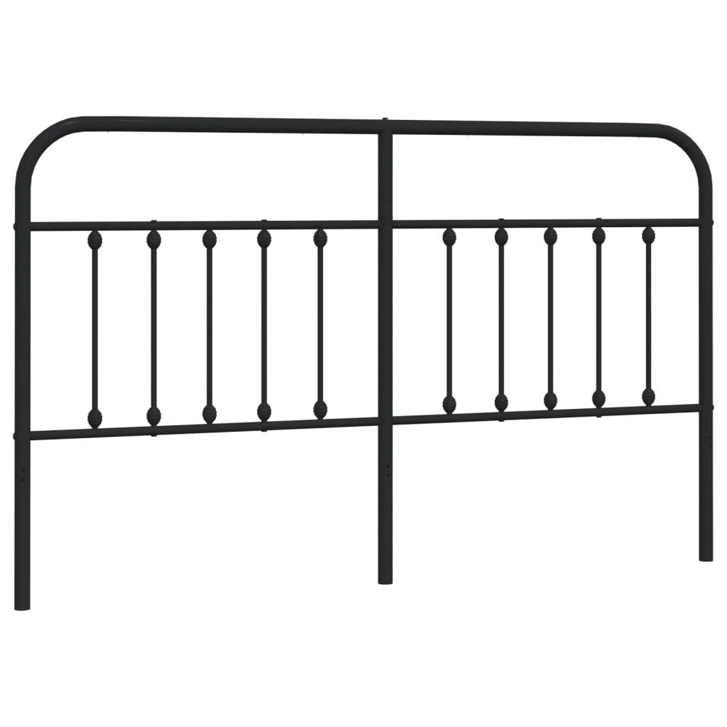 Metal Headboard Black 183 cm King 352614