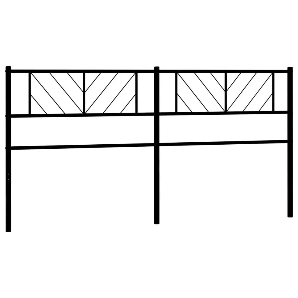 Metal Headboard Black 183 cm 372215