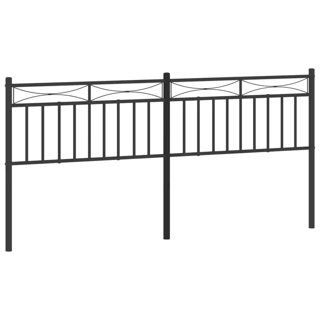 Metal Headboard Black 183 cm 373727