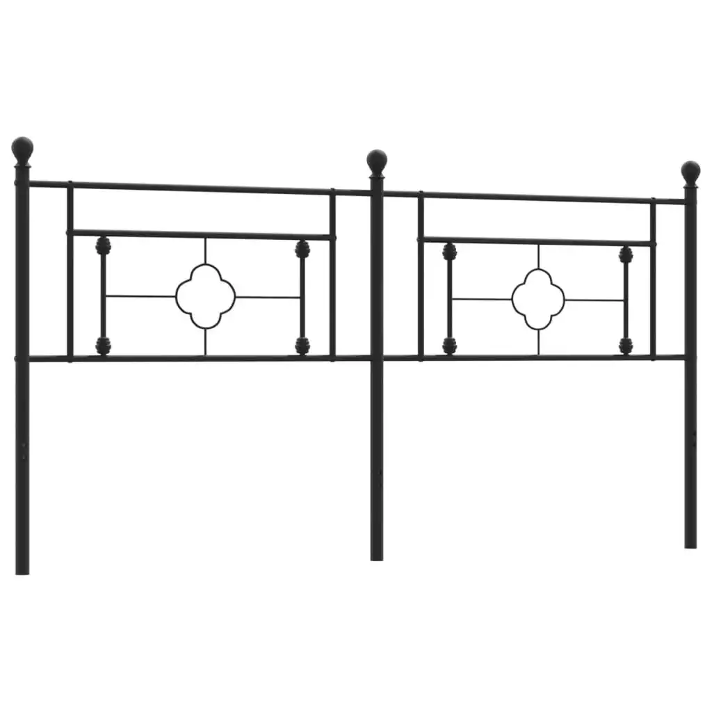 Metal Headboard Black 183 cm 374375